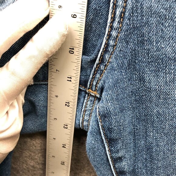 Uniqlo High Rise Straight Jean Womens 30 Blue Stretch Medium Wash - Picture 8 of 10